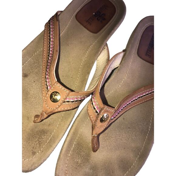 Margaritaville Womens Shoes Flip Flops Size 10 Leather MG10410 - Picture 8 of 9